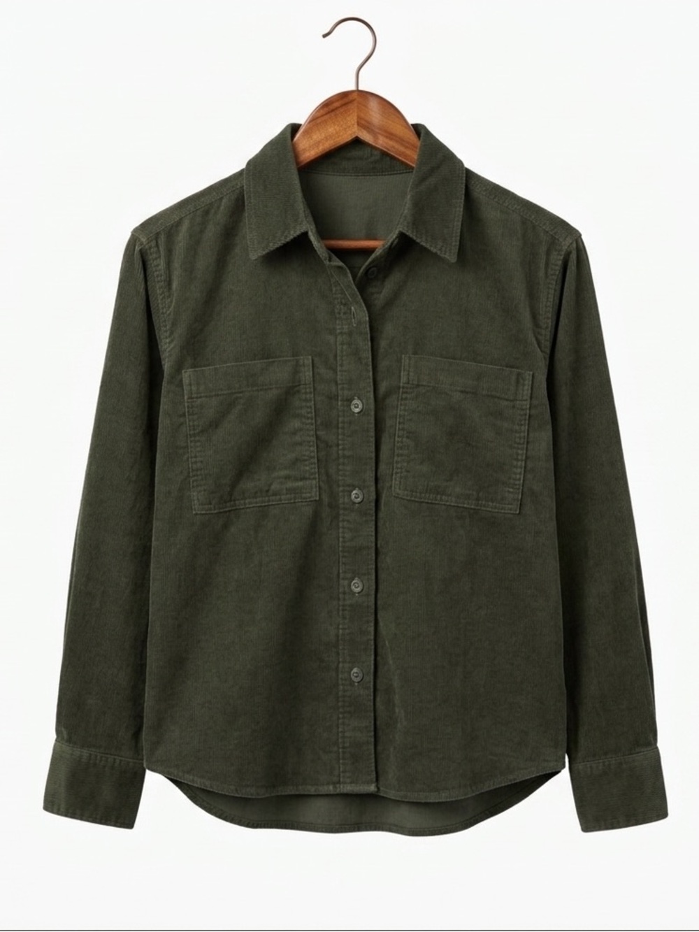 H&M Corduroy Shirt Green Small